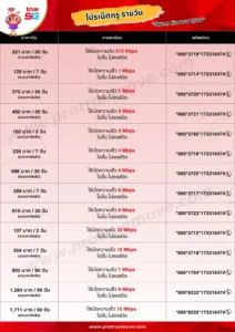โปรเน็ตทรู ไม่ลดสปีด สิงหาคม 2025